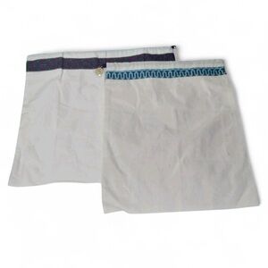 Tory Burch‎ White Dust Bags with Blue and Purple Accents